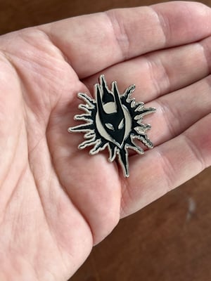 Image of Black rabbit enamel pin 