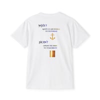 Image 1 of From Why to How | Inspirational Pocket T-Shirt | Strength With Deanna