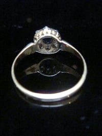 Image 2 of STUNNING QUALITY EDWARDIAN  18CT SAPPHIRE OLD CUT DIAMOND CLUSTER RING