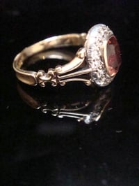 Image 3 of STUNNING  EDWARDIAN  18CT TOURMALINE OLD CUT DIAMOND CLUSTER RING