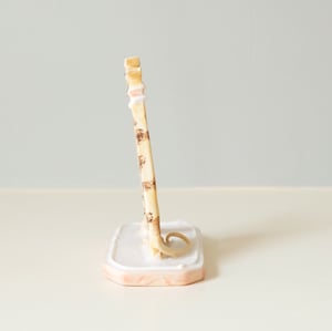 Image of Slight Second - Miniature Whippet Ornament - Blue with pink collar