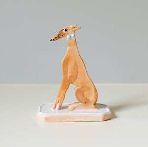 Image of Miniature Whippet Ornament - Tan