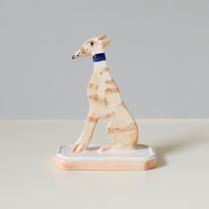 Image of Slight Second - Miniature Whippet Ornament - Brindle 
