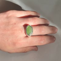 Image 3 of GREEN SEAGLASS RING (P)