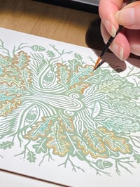 Image 3 of ‘The Green Man’ (Colour variant). Very limited edition of 7 with copper detail