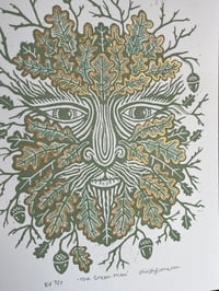 Image 2 of ‘The Green Man’ (Colour variant). Very limited edition of 7 with copper detail