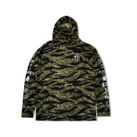 Image 1 of  HARD LOGO HOODED RASH GUARD - TIGER CAMO