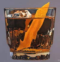 ORIGINAL-"Old Fashioned #7" 20 x 20 inches