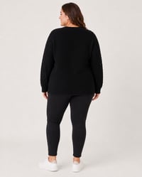 Image 2 of   Boohoo Plus Black Cable Knit Jumper – UK 20–22