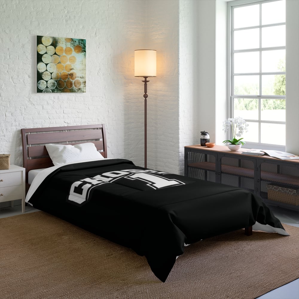 Image of Chosen 1 Black Comforter – Bold Sports-Inspired Bedding for Teens & Fans