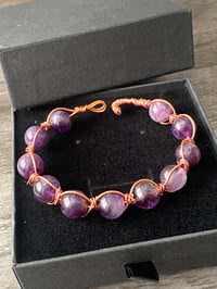 Image 5 of Mystic Amethyst Copper Wrap Bracelet