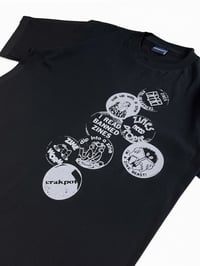 Image 2 of PIN BUTTONS TEE (BLACK)
