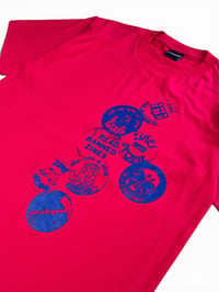 Image 2 of PIN BUTTONS TEE (HOT PINK)