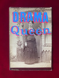 Image 1 of Drama Queen hand painted cabinet card