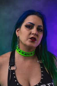Image 4 of Neon Green and Studded Choker