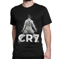Image 2 of Cristiano Ronaldo CR7 T-Shirt Men Women Novelty Pure Cotton Tee Shirt Round Collar Short Sleeve T Sh