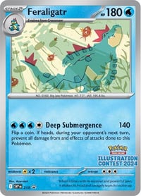 Image 1 of Set Of 3 Feraligatr, Pikachu, Toxtricity (Illustration Contest 2024) - Sealed