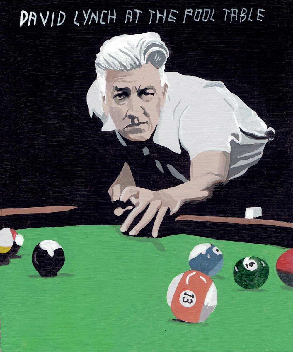 Image of DAVID LYNCH AT THE POOL TABLE