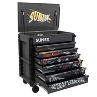 Image 7 of SQUINDO SUNEX – SPEED DEMON– 34" 6 DRAWER PREMIUM SERVICE CART - GREEN 