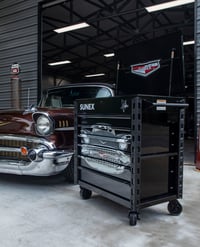 Image 1 of SQUINDO SUNEX – '57 CHEVY - 39" 6 DRAWER PREMIUM SERVICE CART - BLACK