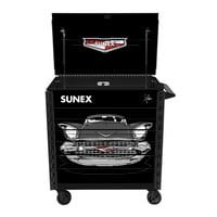 Image 2 of SQUINDO SUNEX – '57 CHEVY - 39" 6 DRAWER PREMIUM SERVICE CART - BLACK
