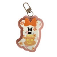 MINNIE GHOSTIE FLOWER POWER BAG CHARM