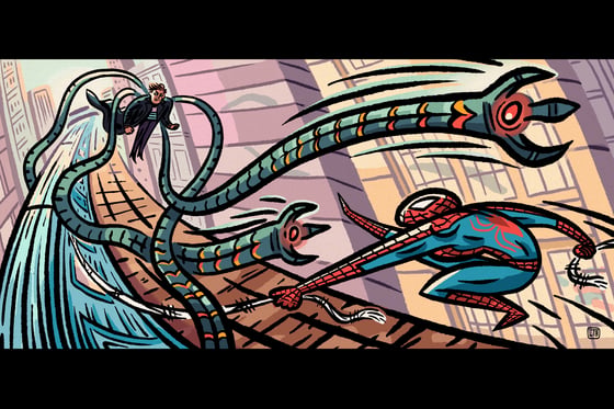 Image of Spidey Catches A Train