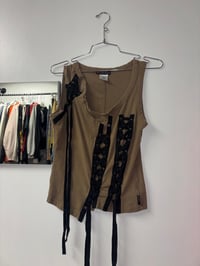 Image 1 of lace up parasuco tank