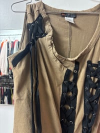 Image 3 of lace up parasuco tank