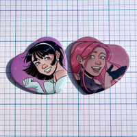 Image 1 of Mizisua Heart Button Pins