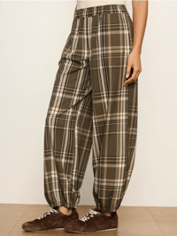 Image 1 of Balloon Pant in Linden Plaid