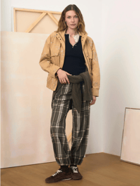 Image 2 of Balloon Pant in Linden Plaid