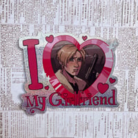 Image 1 of Leon Kennedy "I Love My Girlfriend" Sticker