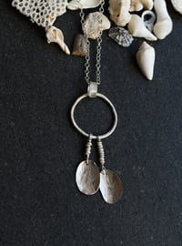 Image 4 of Drops of the Sea Silver Bead Necklace