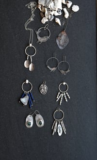 Image 5 of Drops of the Sea Silver Bead Necklace