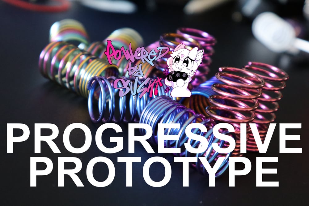 Image of [P1 - STIFFIES BUT PROGRESSIVE] Prototype Titanium Drift Spring (27mm)