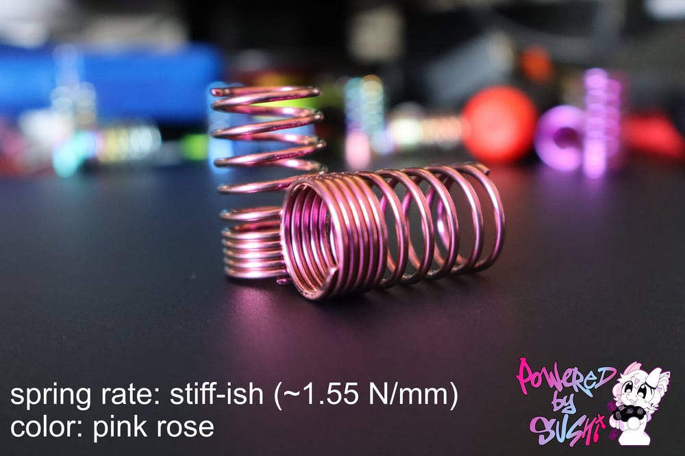 Image of [P1 - STIFFIES BUT PROGRESSIVE] Prototype Titanium Drift Spring (27mm)