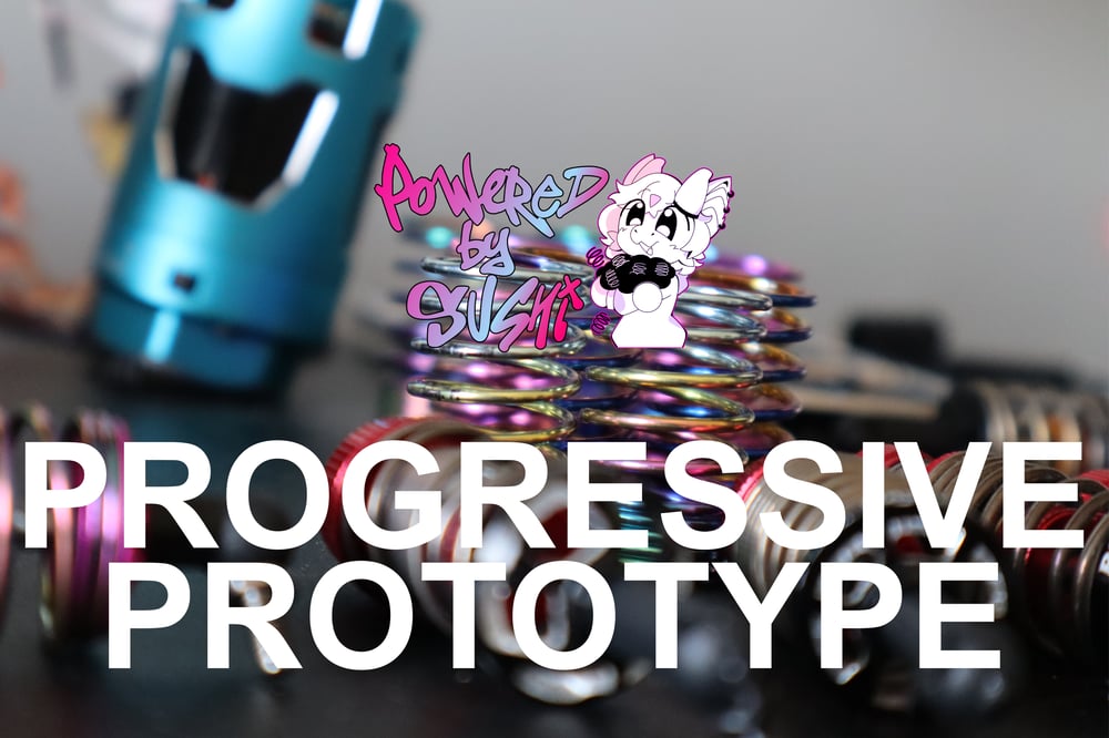 Image of [P2 - BOUNCY PROGRESSIVE] Prototype Titanium Drift Spring (27mm)