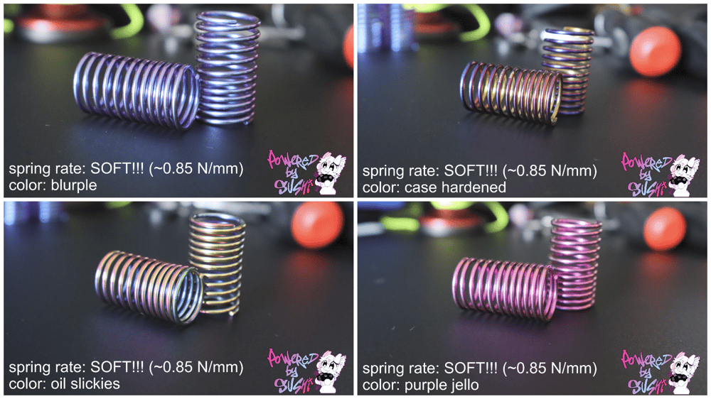 Image of [P3 - SOFT PROGRESSIVE] Prototype Titanium Drift Spring (27mm)