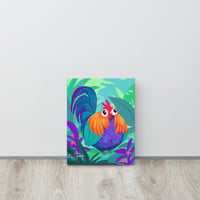 Image 3 of Chubby Jungle Chicken Canvas Print
