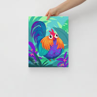 Image 2 of Chubby Jungle Chicken Canvas Print