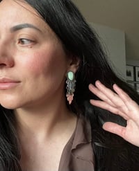 Image 2 of Palomino Variscite Earrings