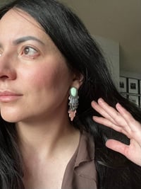 Image 3 of Palomino Variscite Earrings