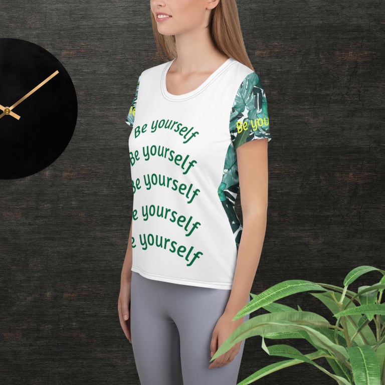 Be Yourself Women's Athletic T-shirt Image 3