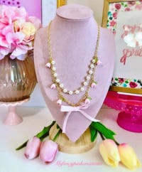 Image 2 of 22K Gold Plated Spring Coquette Necklace