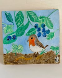 Image 4 of Original painting -friendly robin 