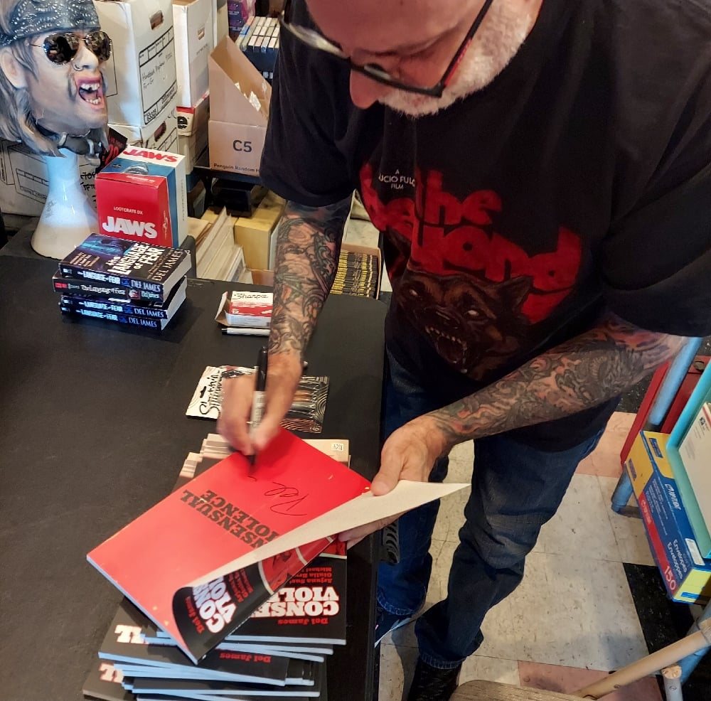 Consensual Violence, by Del James - SIGNED