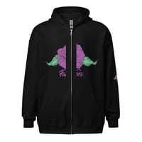 Image 2 of Unisex heavy blend zip rose hoodie