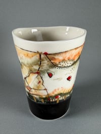 Image 4 of #08 Porcelain Landscape Beaker Cup