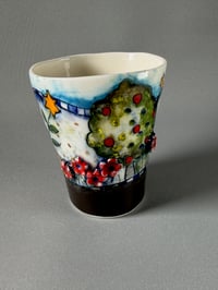 Image 2 of #10 Porcelain Midnight Garden Beaker Cup